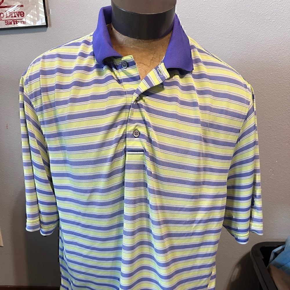 FootJoy Mens XL Striped Short Sleeve Polo